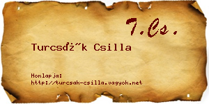 Turcsák Csilla névjegykártya