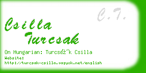 csilla turcsak business card